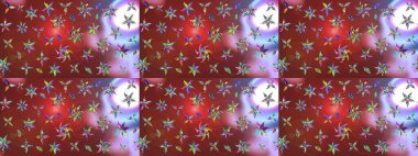 El çizimi. Çiçekli eskiz deseni. Kahverengi ve kırmızı renkte çiçekler. Suluboya çizimi.