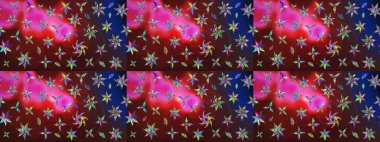 Sabıka fotoğraflarında, bebek kıyafetlerinde, duvar kâğıtlarında, paket kutularında falan kullanılabilir. Zarif, parlak ve eskiz kahverengi ve kırmızı çiçek desenli.