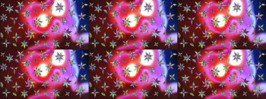 Moda baskıları için zarif bir şablon. Modern çiçek arkaplanı. Parlak renkli çiçekleri ve kahverengi ve kırmızı renkte yaprakları olan harika bir çiçek deseni. Halk stili.