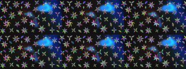 Renkli Yaz Temalı eskiz kalıbı. Raster çiçekli arka plan. Güzel eskiz şekli. Yazdır. Güzel kumaş deseni. Düz Çiçek Elementleri Tasarımı.