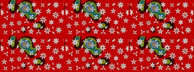 Kırmızı ve nötr renklerde manzaralı çiçek deseni. Çiçek kompozisyonu, el boyası, hassas şablon. Sevgililer günü ve tebrik kartı konsepti için şık bir davetiye. Üst görünüm, yumuşak biçim.