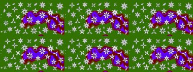 Yeşil ve nötr renklerde yaz çiçekleri. Raster illüstrasyonu. Raster çiçek desenli ve çiçekli..