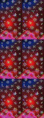 Organik motif arka planı. Çizim kalıbı. Ultraviyole kumaş deseni. Raster illüstrasyonu.