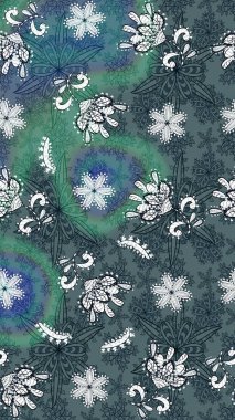 Renkli Bahar Teması eskiz kalıbı. Raster illüstrasyonundaki çiçek desenli çizim. Yeşil ve mavi renkte çiçekler. Düz Çiçek Elementleri Tasarımı.