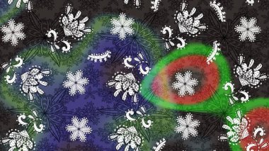 Düz Çiçek Elementleri Tasarımı. Sevimli çiçek raster deseni. Renkli Yaz Temalı eskiz kalıbı. Gri ve yeşil renkte çiçekler.