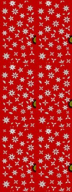 Çizim kalıbı. Raster illüstrasyonu. Kırmızı ve nötr renklerde. Hint süsü. Renkli süs kenarı. Çiçek duvar kağıdı.