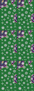 Gömlek, arka plan modelini çiz. Yeşil ve nötr renklerde çiçekler. Tropik çiçekler.