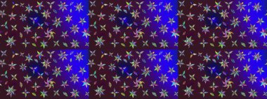 Raster illüstrasyonu. Küçük çiçekteki sevimli çiçek deseni. Çizim.