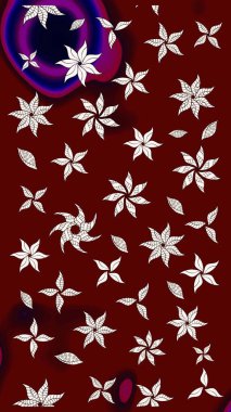 Çiçekli karalama şeklinde Raster çiçek deseni. Kırmızı ve nötr renklerde çiçekler. Nazik, sevimli çiçek arkaplanı..