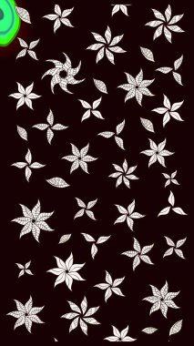 Tropik çiçekler. Siyah ve nötr renklerde çiçekler. Gömlek çizimi Arkaplan Deseni.