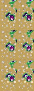 Çiçekli, yapraklı, çiçek desenli eskiz. Raster illüstrasyonu. El çizimi.