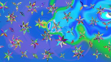 Çiçekli el çizimi çizimi deseni. Modern gösterişli mavi ve menekşe arkaplan duvar kâğıdı resimleme klasik çizgili iz sürme desenli çiçekler, çiçekli süsler.