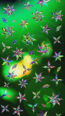 Motley illüstrasyonu. Çiçekli bahar çiçekleri. Moda baskıları için zarif bir şablon. Küçük çiçekte güzel bir desen. Küçük renkli çiçekler..