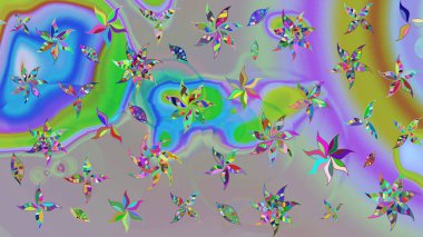 Parlak çiçekli kolaj çiçekleri tarafsız ve gri. Çiçekli zambakların eskiz geçmişi. Çiçek tasarımı için inanılmaz kolaj cennet tarzı..