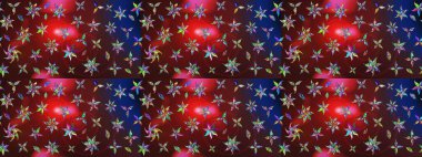 Kahverengi ve kırmızı renkte çiçekler. Raster düz çiçek çizim deseni. Tasarım hediye paketi, tebrik kartları, posterler ve afiş tasarımı.