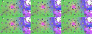 Çiçekli çiçek deseni, suluboya. Raster deseni. Küçük çiçekte güzel bir çiçek deseni..