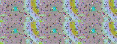 Özgürlük stili Millefleur 'lar. Tekstil, duvar kâğıdı, kapaklar, yüzey, baskı, hediye paketi, hatıra defteri, dekupaj. Küçük yabani çiçeklerdeki halk modelini çiz. Taşralı şıklığı.