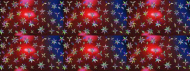 Kahverengi ve kırmızı renkte çiçekler. Raster düz çiçek çizim deseni. Tasarım hediye paketi, tebrik kartları, posterler ve afiş tasarımı.