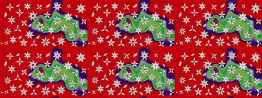 Çiçek arkaplan. Çiçekli tebrik kartı. Raster illüstrasyonu. Kırmızı ve yeşil renklerde. Doğum günü kartı ya da düğün davetiyesi. Suluboya çiçek buketi.