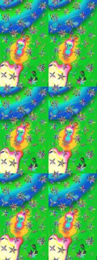 Güzel kumaş deseni. Küçük bir çiçekte eskiz deseni. Hoş bir çiçek geçmişi var. Raster illüstrasyonu.