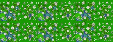 Yeşil ve nötr renklerde çiçekler olan çiçek deseni çiz. Çiçekler suluboya tarzında yeşil ve nötr renklerde.