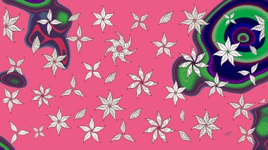 Raster - stok. Pembe ve nötr çiçekli eskiz deseni, suluboya çiçek deseni, şirin çiçek, duvar kağıdı, kart veya kumaş için fayanslı.