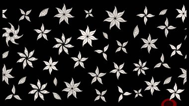 Tekrar eden çiçek arkaplanı, zarif siyah ve nötr çiçek duvar kağıdı. Siyah ve nötr renkler üzerine çiçek desenli çizimler, el yapımı papatyalar, papatyalar..