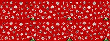 Kırmızı ve nötr renklerde çiçekler. Raster illüstrasyonunda çiçek deseni çizimi.