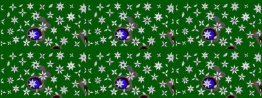 Renkli Yaz Temalı eskiz kalıbı. Düz Çiçek Elementleri Tasarımı. Yeşil ve nötr renklerde çiçekler. Raster illüstrasyonunda çiçek deseni çizimi.