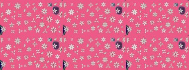 Pembe ve nötr renklerde etnik çiçekli zarif eskiz deseni. Raster Çiçek İllüstrasyonu güzel tekstil..