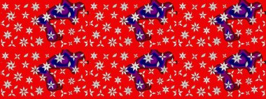 Moda baskıları için zarif bir şablon. Kırmızı ve tarafsız çiçekli bahar çiçekleri. Küçük çiçekte güzel bir desen. Motley illüstrasyonu. Küçük renkli çiçekler..