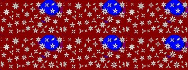 Düz Çiçek Elementleri Tasarımı. Renkli Yaz Temalı eskiz kalıbı. Yazdır. Raster çiçekli arka plan. Güzel eskiz şekli. Şirin kumaş deseni.