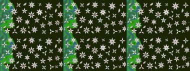 Poster ya da kapak için arka plan. Yapraklı çizim şekli. Davetiye ve kartpostal tasarımı için dekoratif çiçek unsurları. Şirin, zarif çiçekler Raster illüstrasyonu. Tekstil için figür.