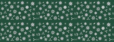 Düz Çiçek Elementleri Tasarımı. Yeşil ve nötr renklerde çiçekler. Renkli Yaz Temalı eskiz kalıbı. Raster illüstrasyonunda çiçek deseni çizimi.