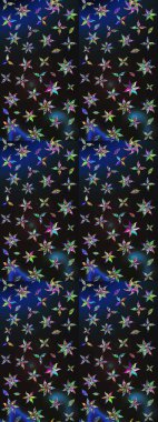 Küçük çiçekteki sevimli çiçek deseni. Robot resim. Raster illüstrasyonu.