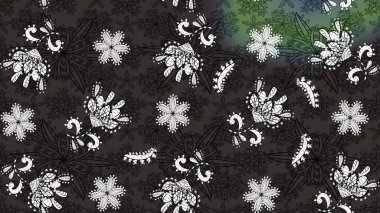 Moda arka planında parlak buketler. Raster illüstrasyonu. Kumaş, duvar kağıdı ve kağıt üzerine baskı yapmak için gelişen arka plan. Eski usul küçük çiçekli şirin bir eskiz deseni..