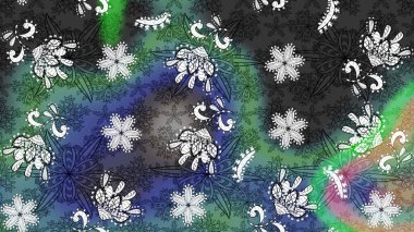 Fabric pattern texture daisy flowers detail. Flowers on gray and blue colors.