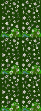 Robot resim. Küçük çiçekteki sevimli çiçek deseni. Raster illüstrasyonu.