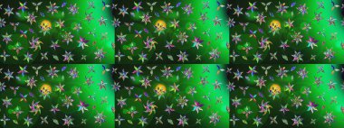 Raster stili kumaş deseni. Çiçekler suluboya çizim deseni.