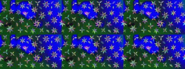 Düğün davetiyeleri için çiçek deseni, tebrik kartları, hatıra defteri, baskı, hediye paketi, imalat. Suluboya tarzında mavi ve yeşil çiçekli zarif eskiz deseni, tasarım elementleri. Düzenlenebilir