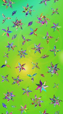 Raster illüstrasyonu. Güzel kumaş deseni. Bahar çiçekli güzel bir çiçek deseni..