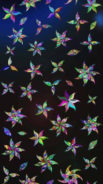 Raster çiçek desenleri çiziyor. Vadinin çiçekleri gri ve mavi renklerde.