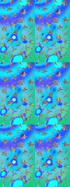 Eskiz Vintage Çiçek Deseni. Raster Kalça dokusu deseni.