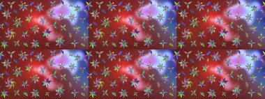 Sabıka fotoğraflarında, bebek kıyafetlerinde, duvar kâğıtlarında, paket kutularında falan kullanılabilir. Zarif, parlak ve eskiz kahverengi ve kırmızı çiçek desenli tasarım. Raster..