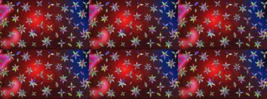 Kırmızı ve kahverengi renkte çiçekler. Renkli bahar temalı eskiz kalıbı. Düz Çiçek Elementleri Tasarım Raster illüstrasyonu. Çiçekli çiçek deseni, suluboya..