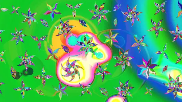 Şirin, zarif çiçekler Raster illüstrasyonu. Poster ya da kapak için arka plan. Davetiye ve kartpostal tasarımı için dekoratif çiçek unsurları. Yapraklı çizim şekli. Tekstil için figür.