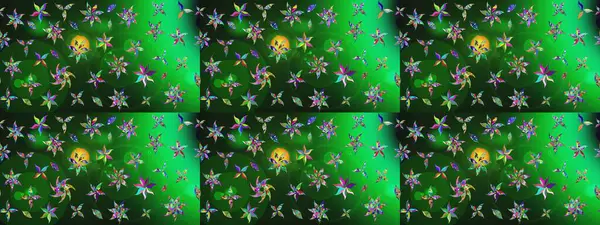 Raster stili kumaş deseni. Çiçekler suluboya çizim deseni.