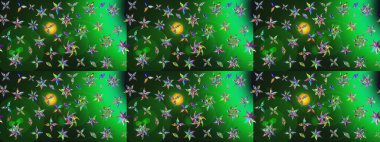 Çiçekli bahar çiçekleri. Küçük renkli çiçekler. Moda baskıları için zarif bir şablon. Küçük çiçekte güzel bir desen. Motley illüstrasyonu.