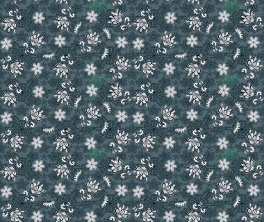 Güzel kumaş deseni. Raster suluboya deseni, narin çiçekler, yeşil ve mavi çiçekler, tebrik kartı şablonu..