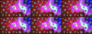 Moda baskısı. Dekorasyon ve tasarım için güzel bir desen. Çiçeğin suluboya çizimlerinin mükemmel deseni. Raster illüstrasyonu. Suluboya çizim kalıbı. Eski.